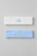 Glow Sweatband (2-Pack) - Seashell Blue/White