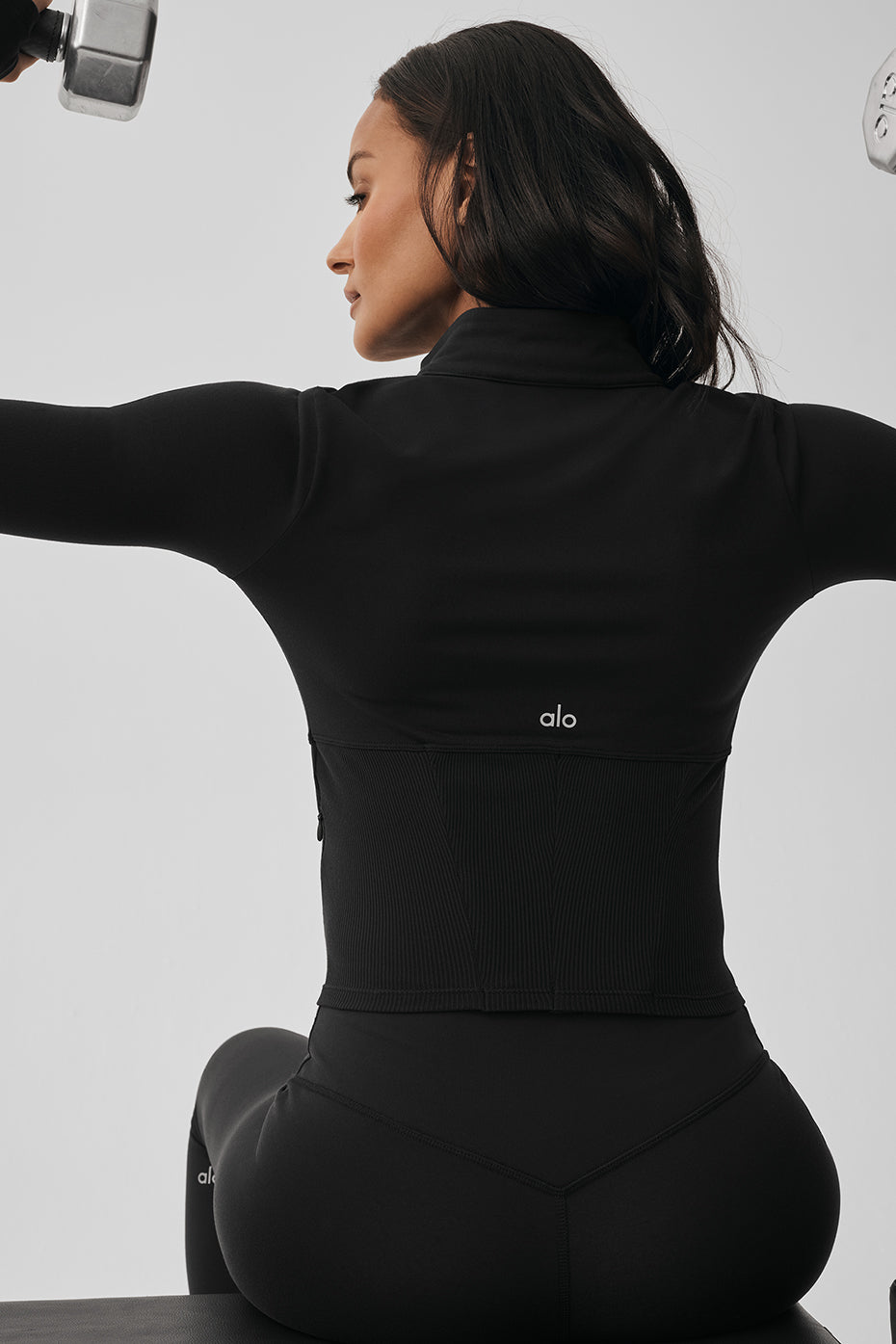 Airbrush Corset Full Zip Jacket - Black