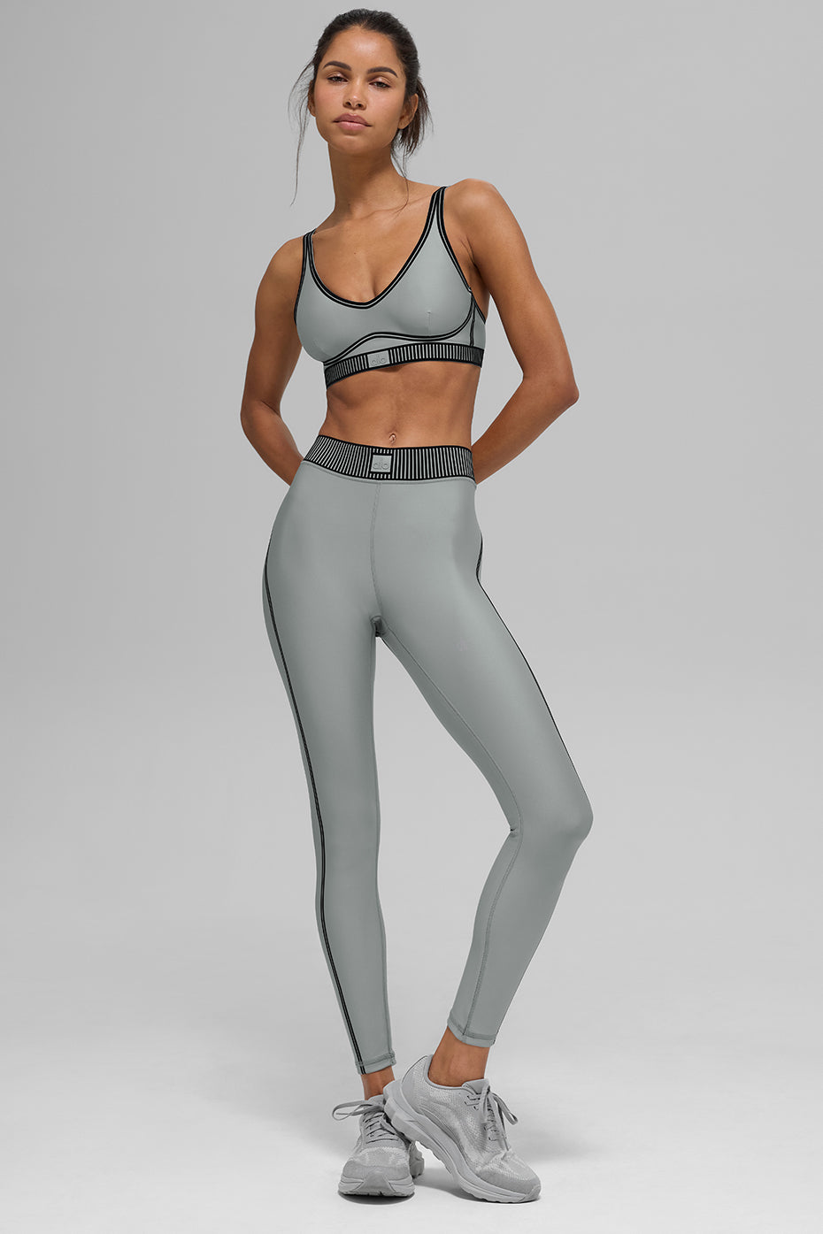 Airlift High-Waist 7/8 Line Up Set - Lunar Grey