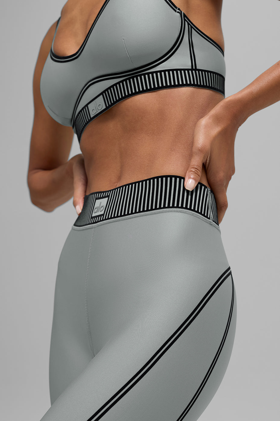 Airlift High-Waist 7/8 Line Up Set - Lunar Grey