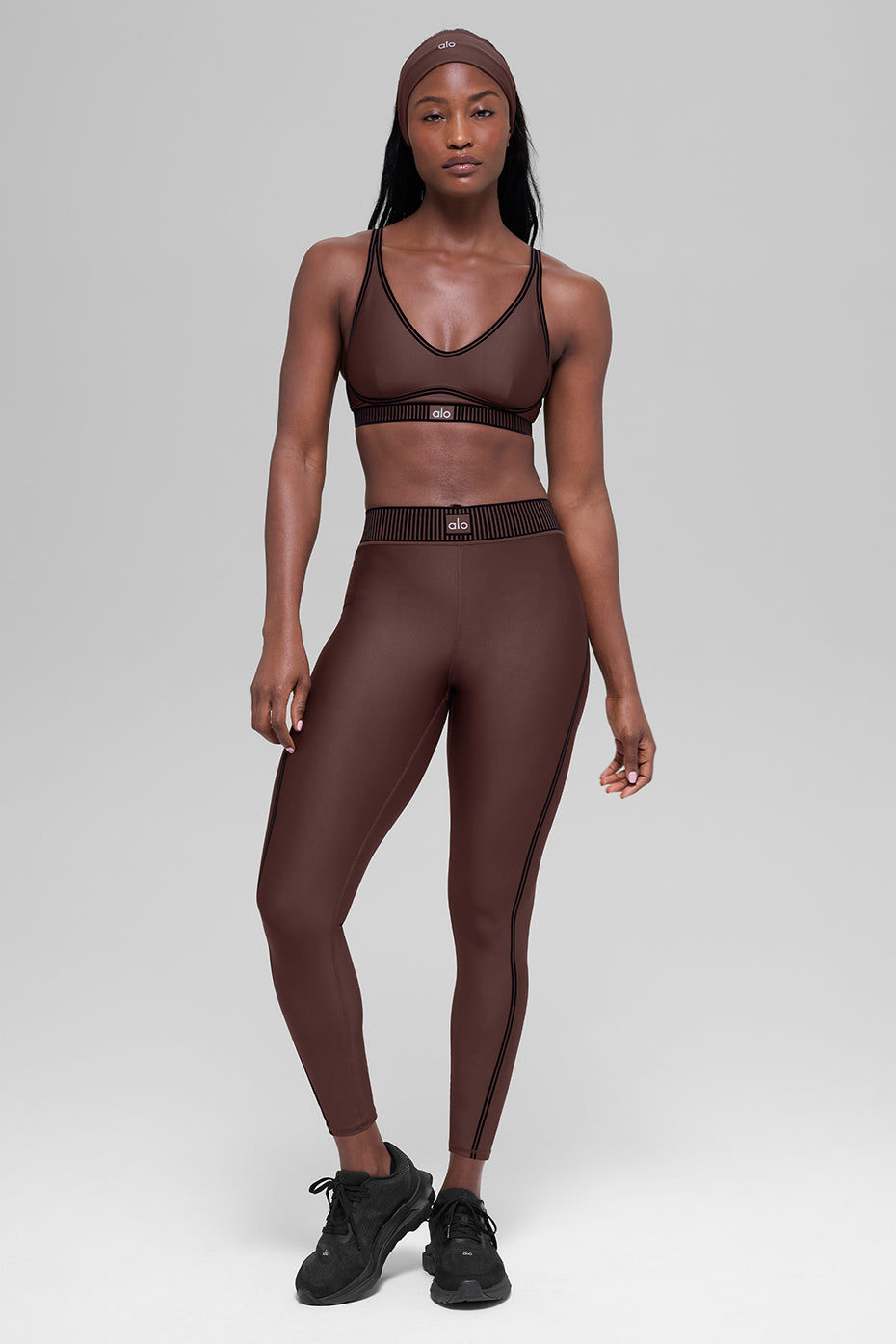 Airlift High-Waist 7/8 Line Up Set - Brownstone