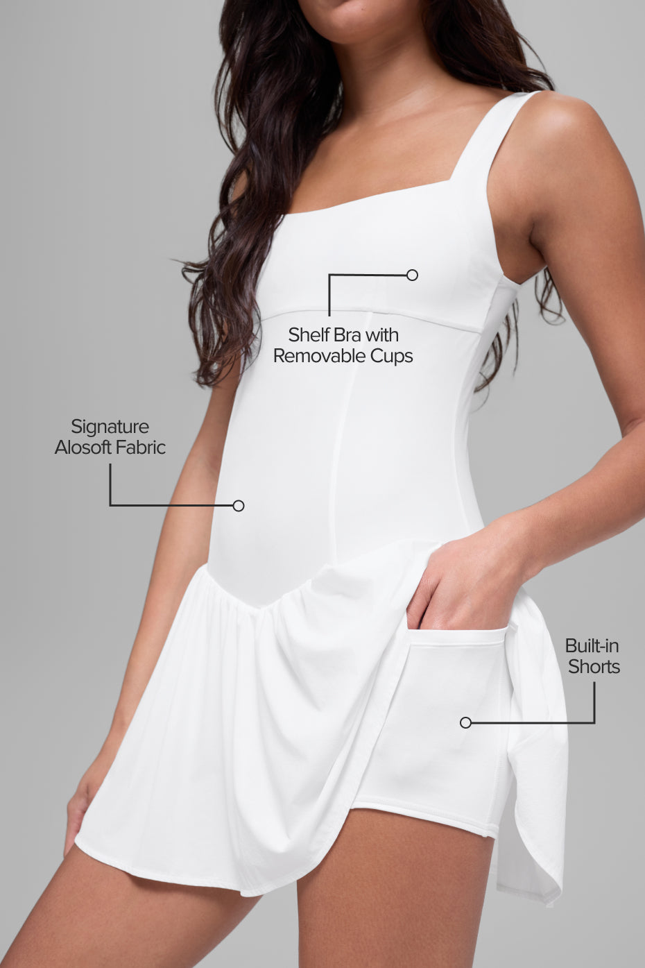 Break Point Tennis Dress - White