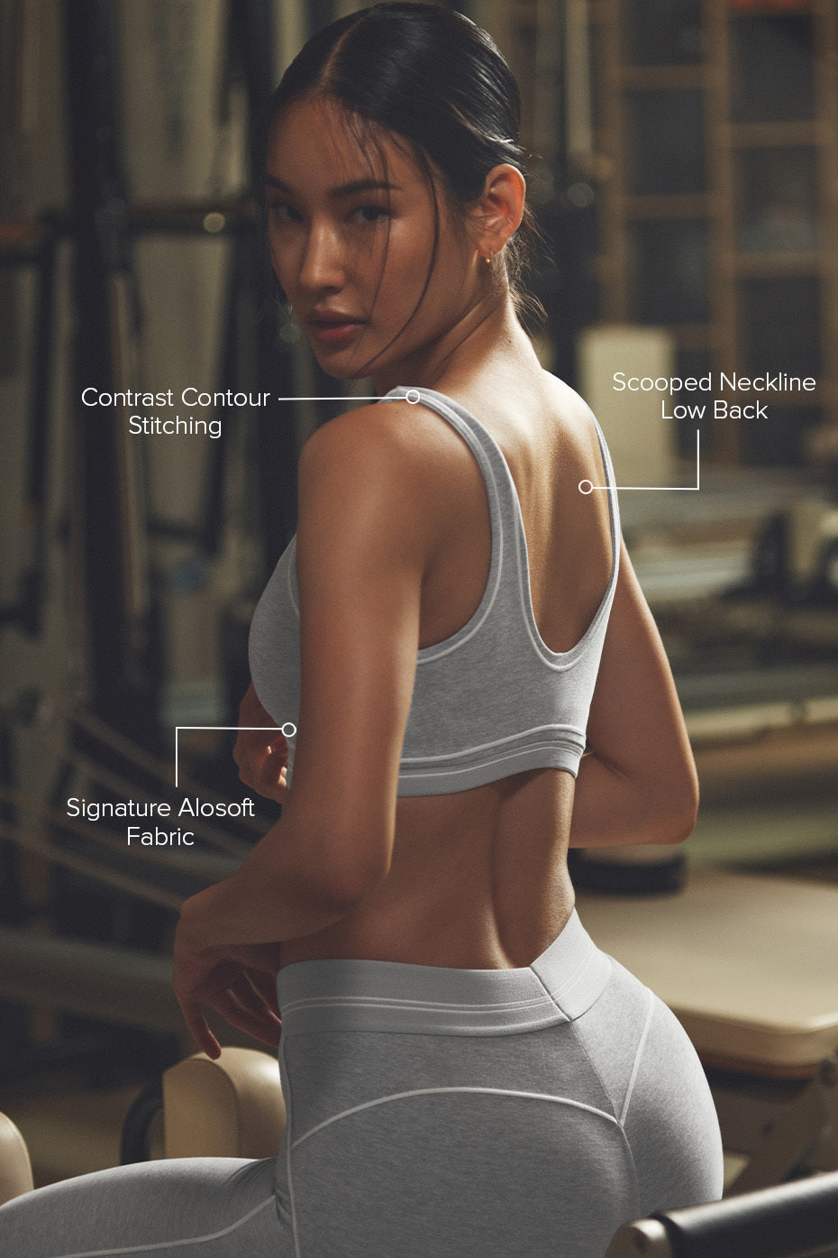 Alosoft High-Waist Heart Throb Set Grey/White